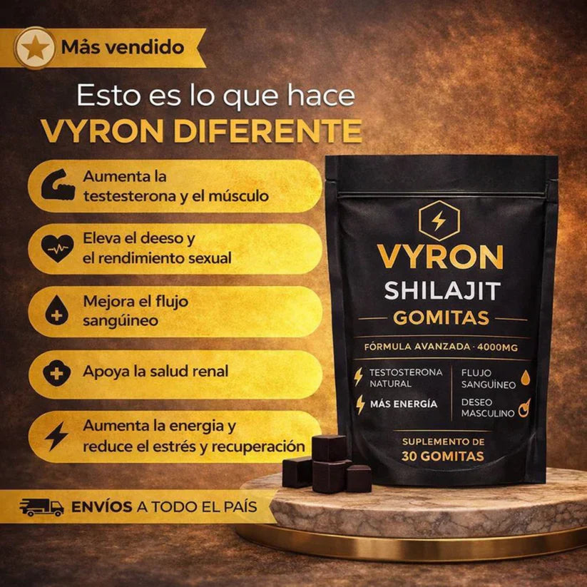 VYRON Shilajit 4000mg en Gomitas - Mas Energía y Deseo maculino