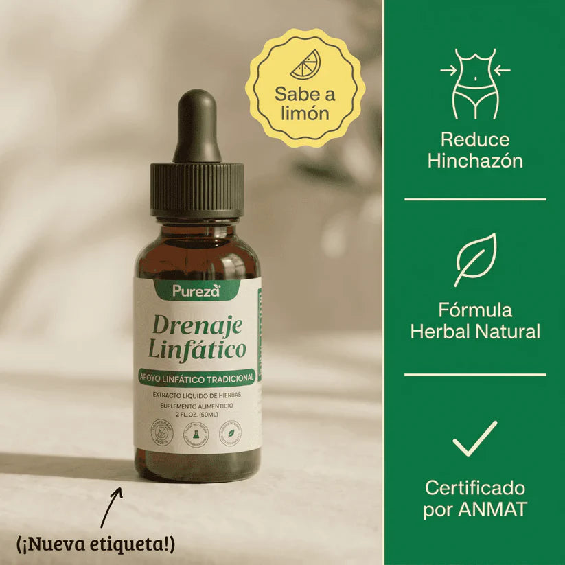 PurezaDrops™ | Drena Naturalmente la Hinchazón del Rostro, Abdomen y Piernas