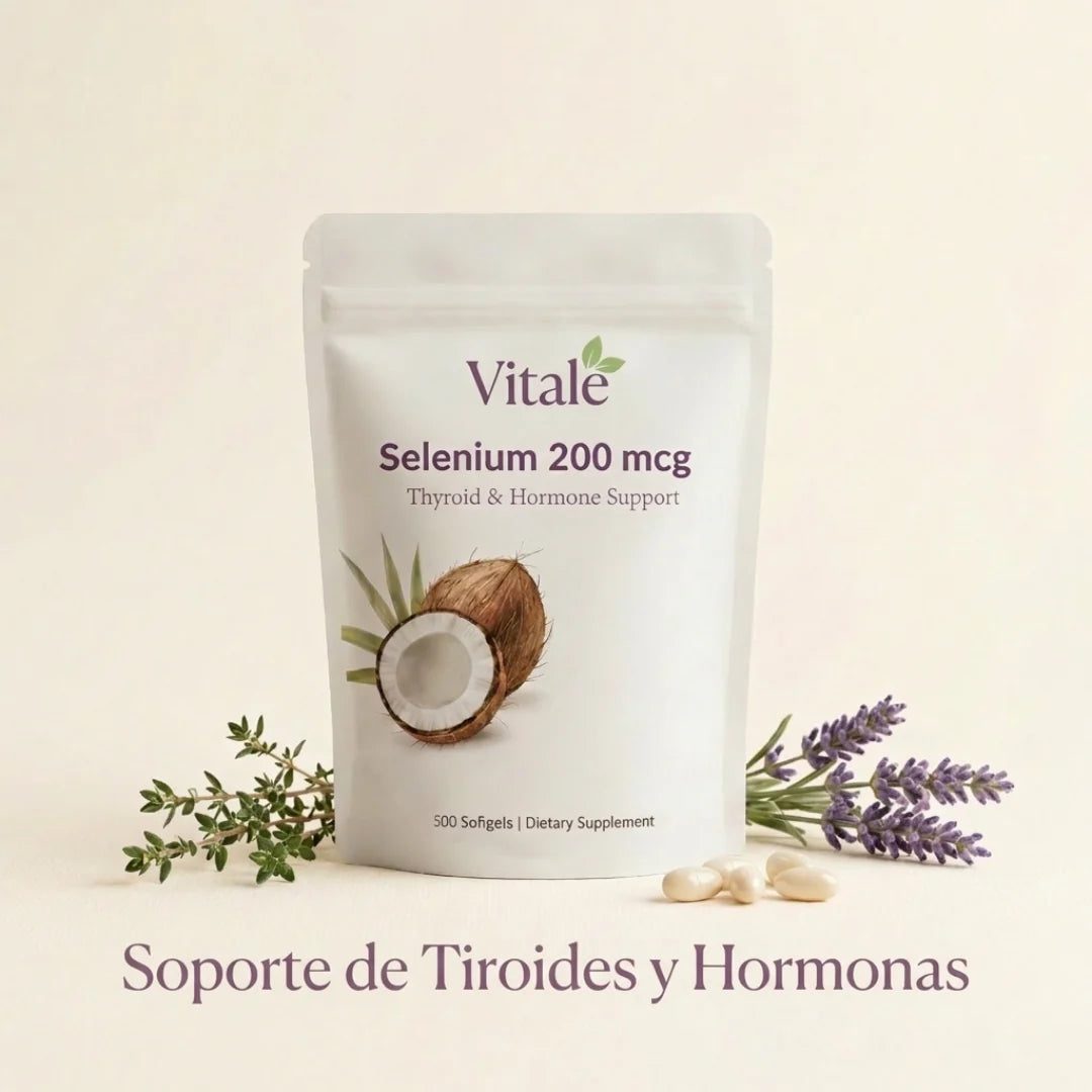 Vitale Selenio 200 mcg — Apoyo para la tiroides y las hormonas
