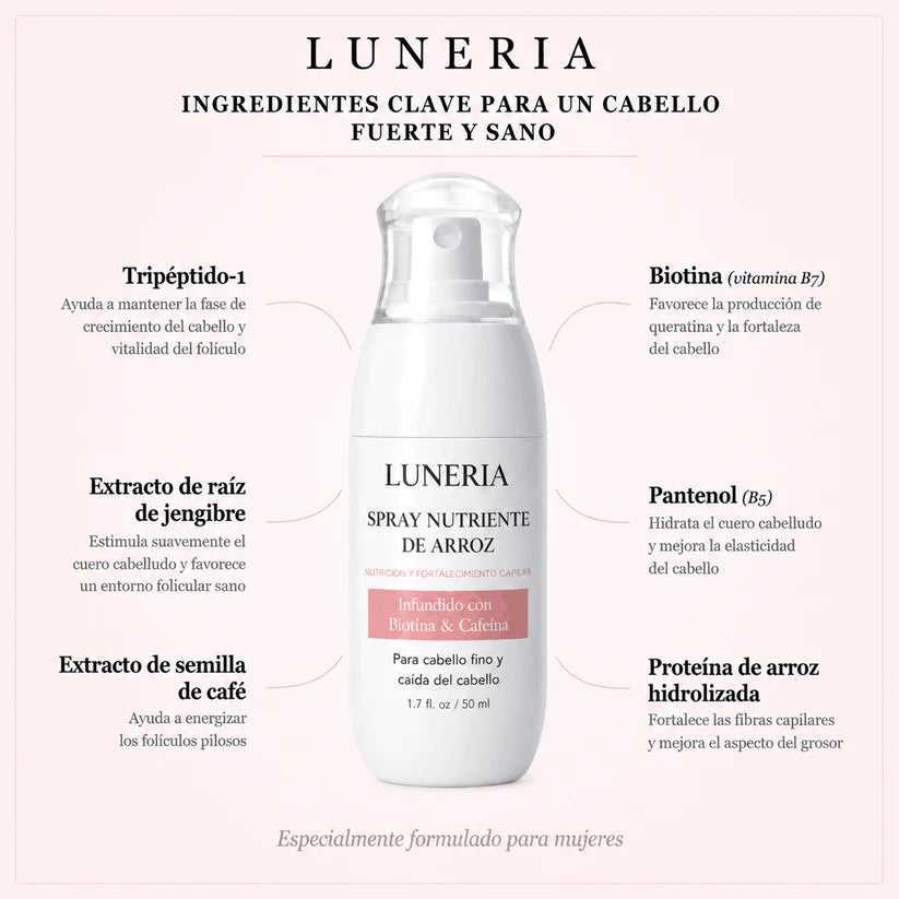 Luneria - Detiene la Caída del Pelo y Estimula el Crecimiento de Raíz