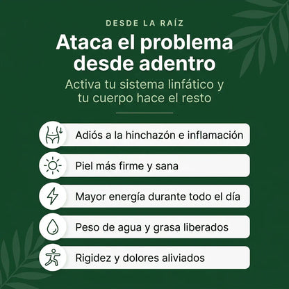 PurezaDrops™ | Drena Naturalmente la Hinchazón del Rostro, Abdomen y Piernas
